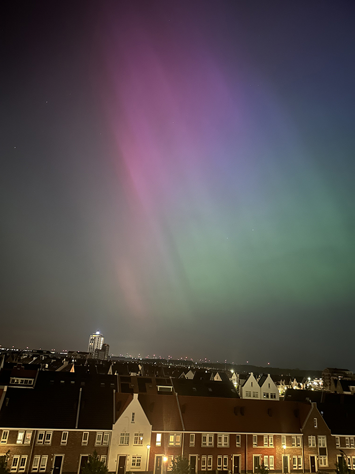 Noorderlicht boven Harderwijk