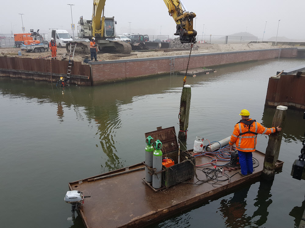 Waterdoorgang vanuit de haven naar Jottersgracht Harderwijk