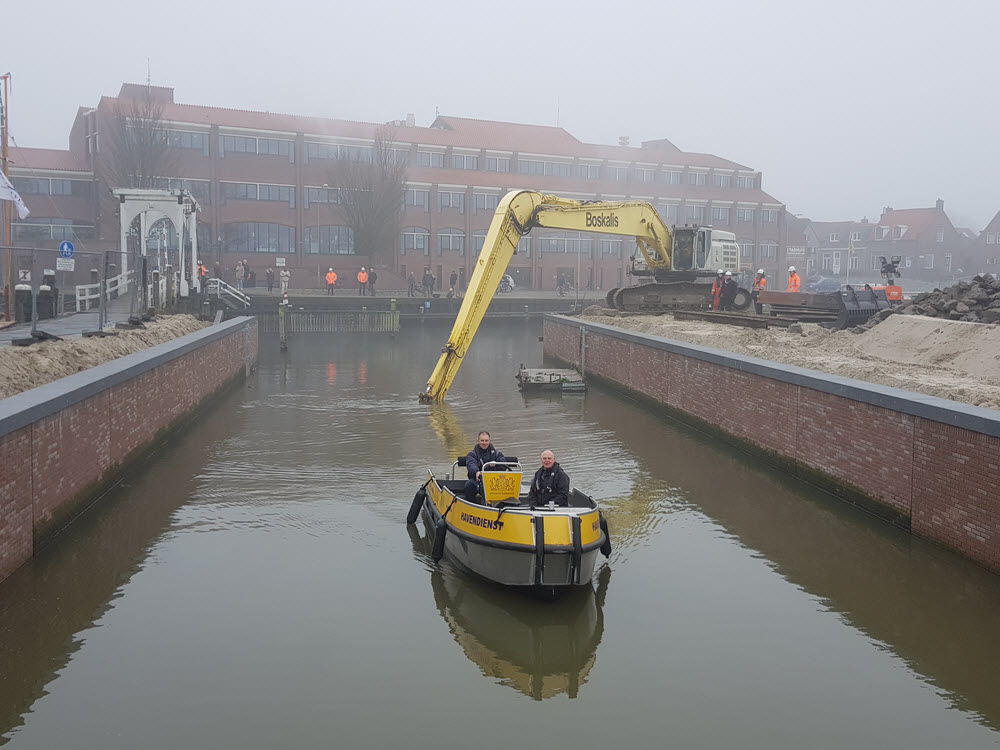 Waterdoorgang vanuit de haven naar Jottersgracht Harderwijk