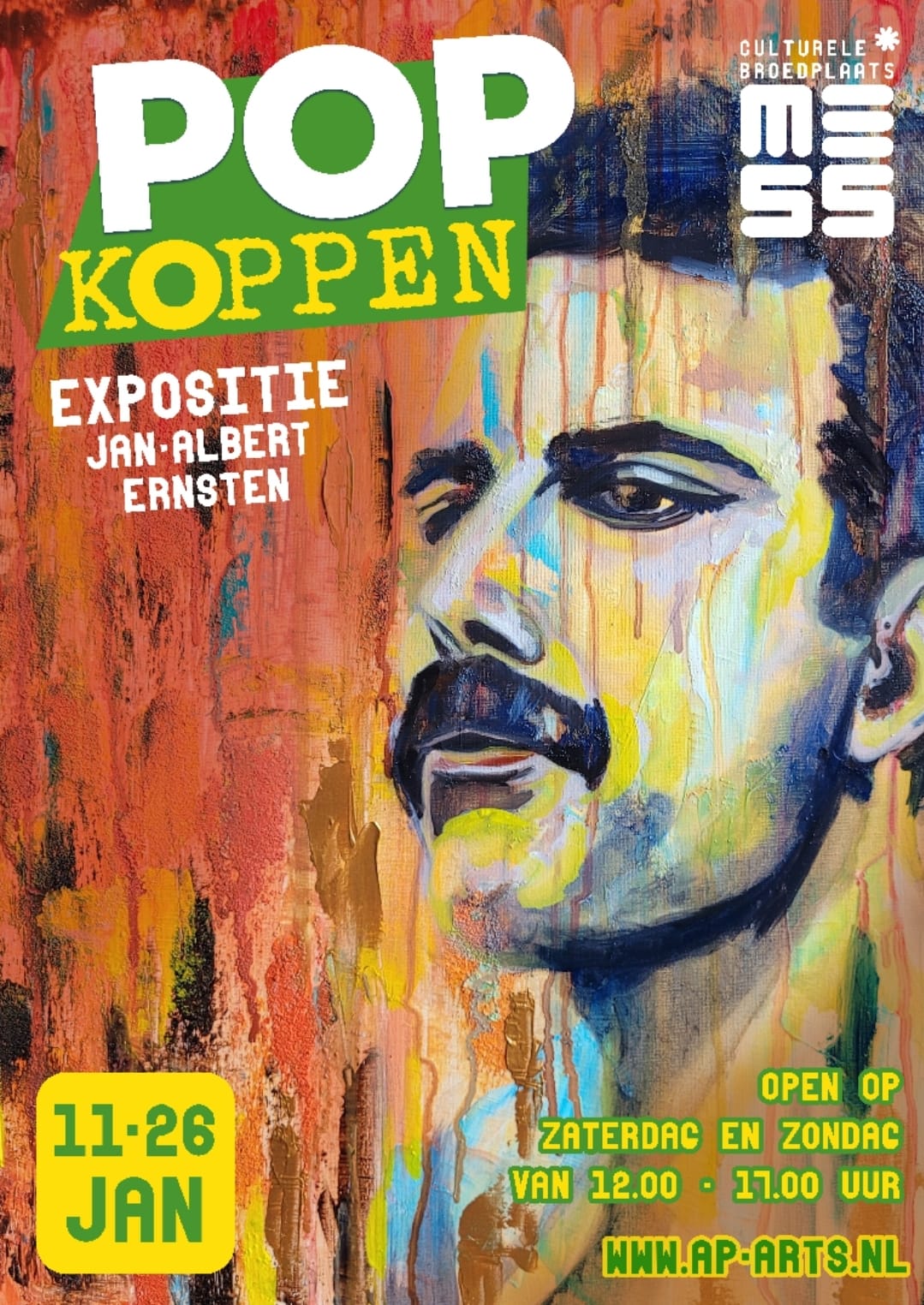 Pop koppen kunstenaar Jan Albert Ernsten