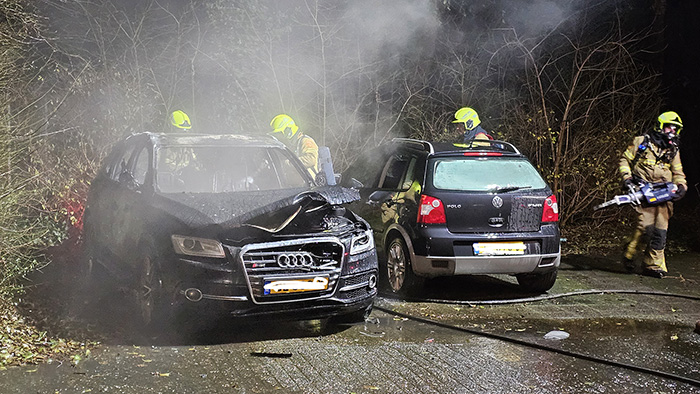 Brand parkeerplaats Krommenkamp Harderwijk