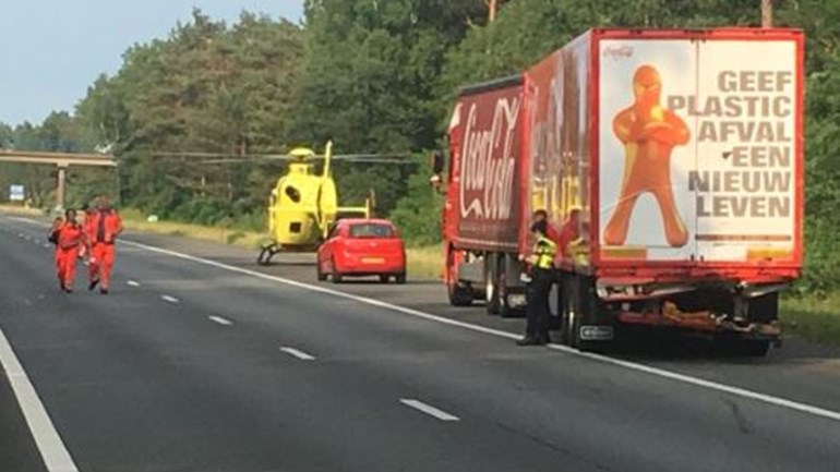 Ongeluk A28 31 mei 2018 bij Hulshorst