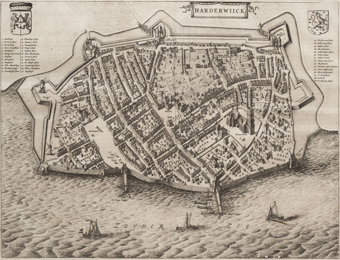 Stadskaart Harderwijk 1649