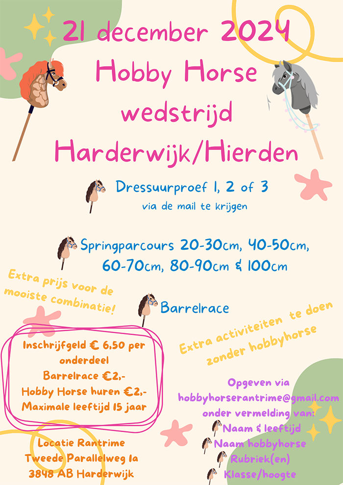 Hobby horse wedstrijd manege Rantrime Hierden