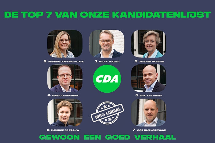 CDA Gaat Met Deze Kieslijst En ‘100% Lokaal, Gewoon Een Goed Verhaal ...