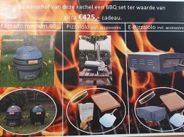 Bij aanschaf kachel een BBQ-set t.w.v. € 425,- cadeau!