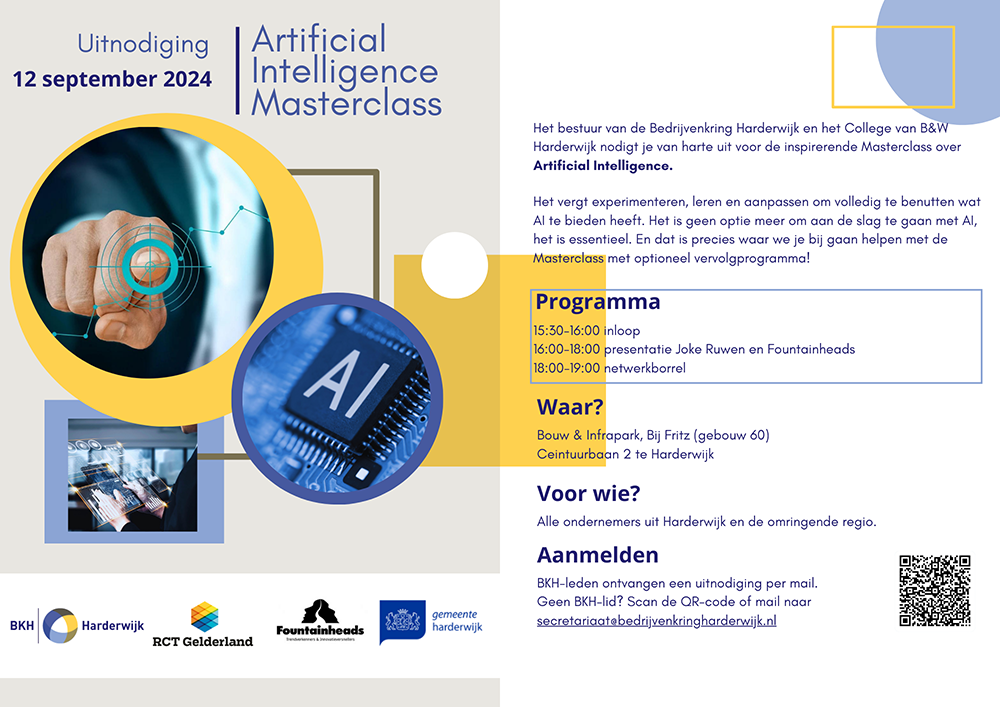 Uitnodiging Artificial Intelligence (AI) Masterclass