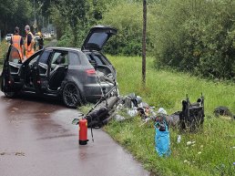 Man steekt eigen auto in brand, man getaserd en aangehouden