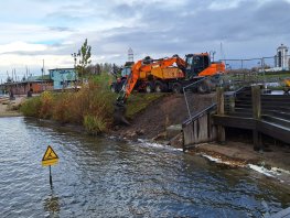 Damdoorbraak bij Strandeiland