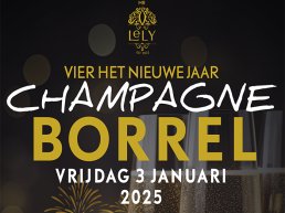 Champagne borrel bij Mr Lely