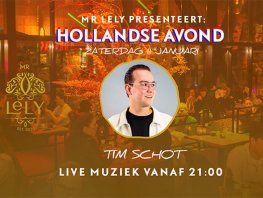 Live muziek met Tim Schot bij Mr Lely