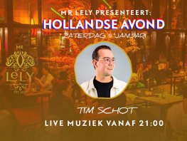 Live muziek met Tim Schot bij Mr Lely