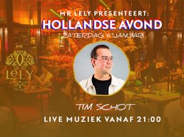 Live muziek met Tim Schot bij Mr Lely