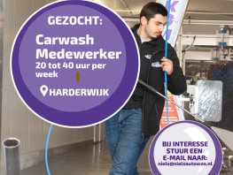 Niels Autowas Harderwijk is op zoek naar een carwash medewerker