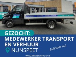 Gezocht: Medewerker Transport en balie | 40 uur | Nunspeet