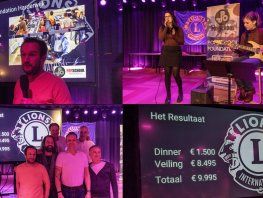 Charity Dinner Lions Harderwijk-Irminloo levert €9.995 op voor Popschool Foundation