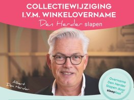 Collectiewijziging i.v.m. winkelovername Den Herder Slapen